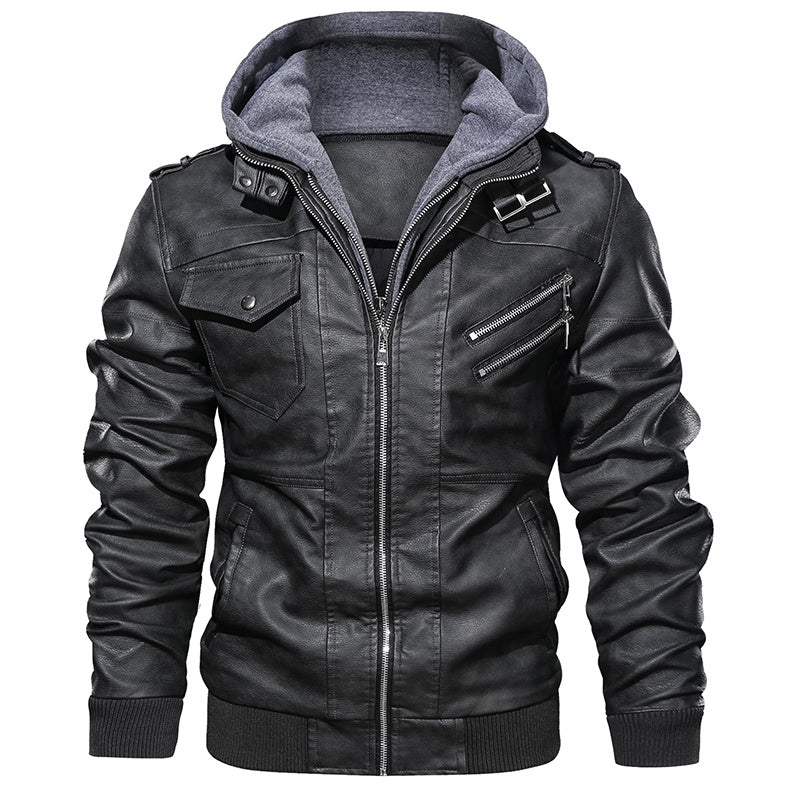 Leather Jackets Autumn Casual Motorcycle PU Jacket Biker Leather Coats