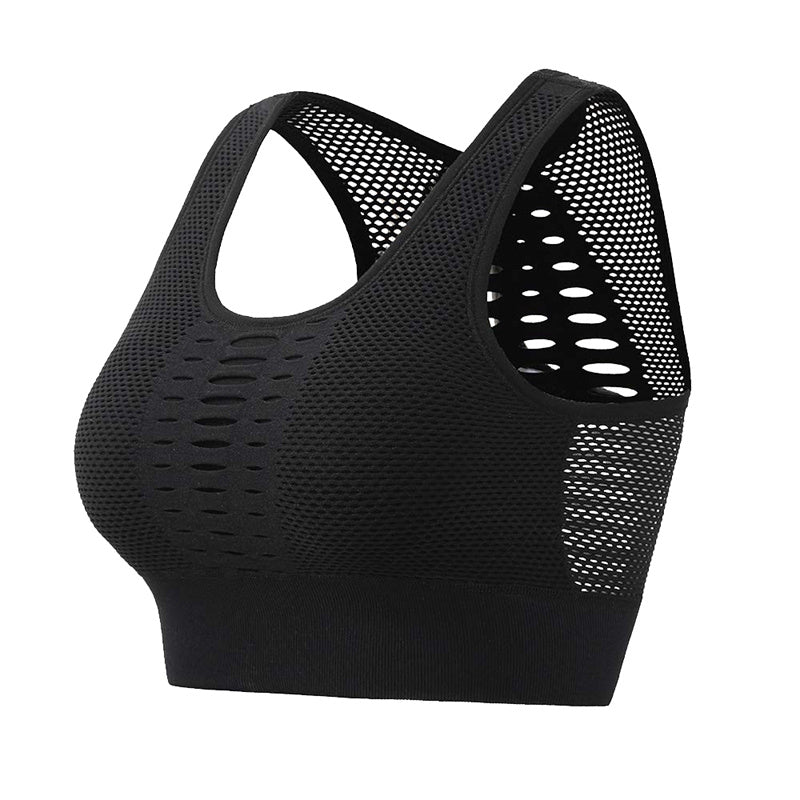 Women Sports Bra Sexy Breathable Mesh Sports Top