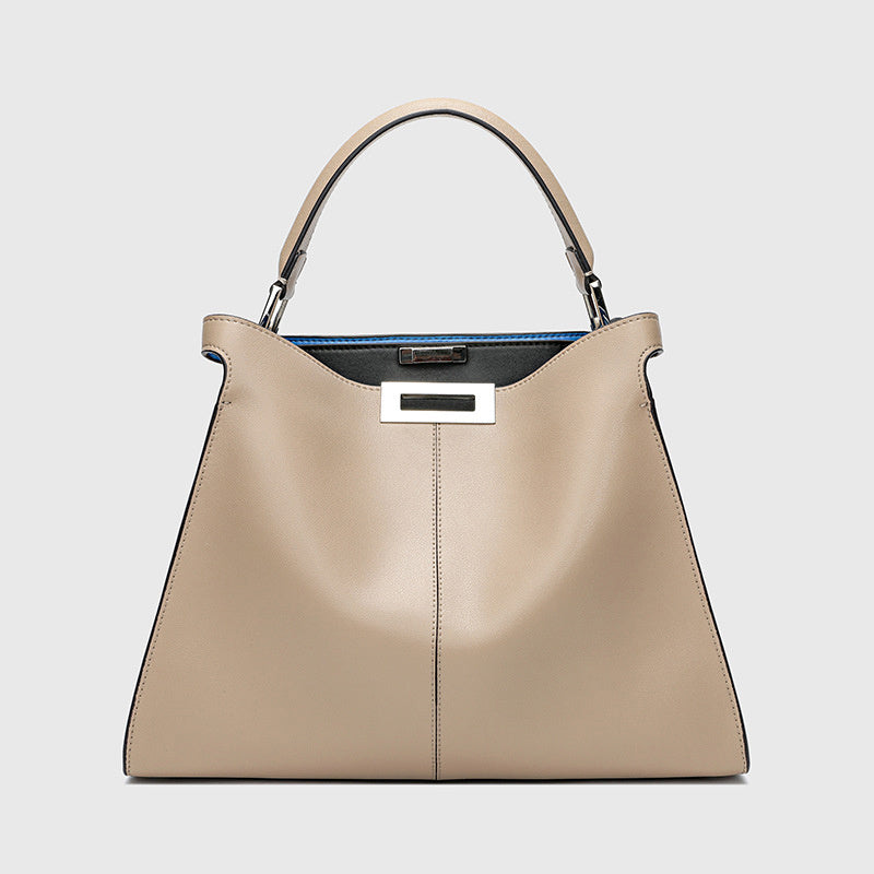 European And American Style Bucket Bag Women Fashion Leather Handbags Large Capacity Retro Shoulder Bag