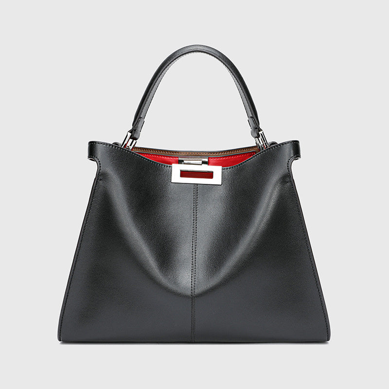 European And American Style Bucket Bag Women Fashion Leather Handbags Large Capacity Retro Shoulder Bag