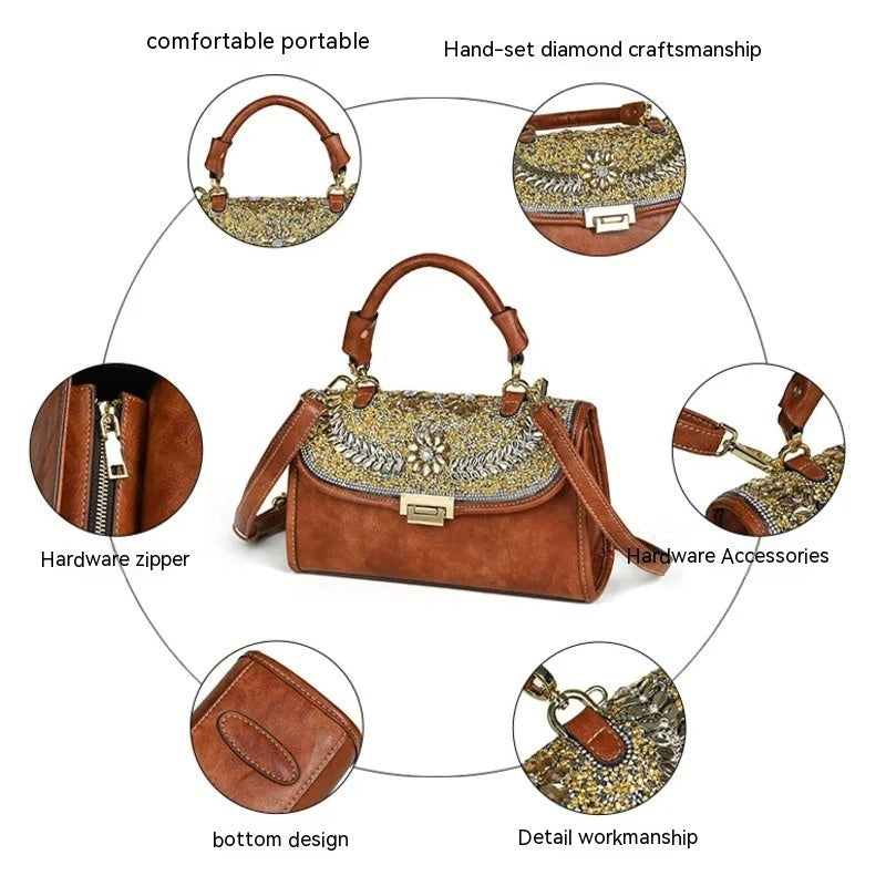 Diamond Studded By Hand Retro Women&