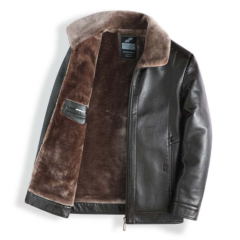 Plush Thick Leather Men&