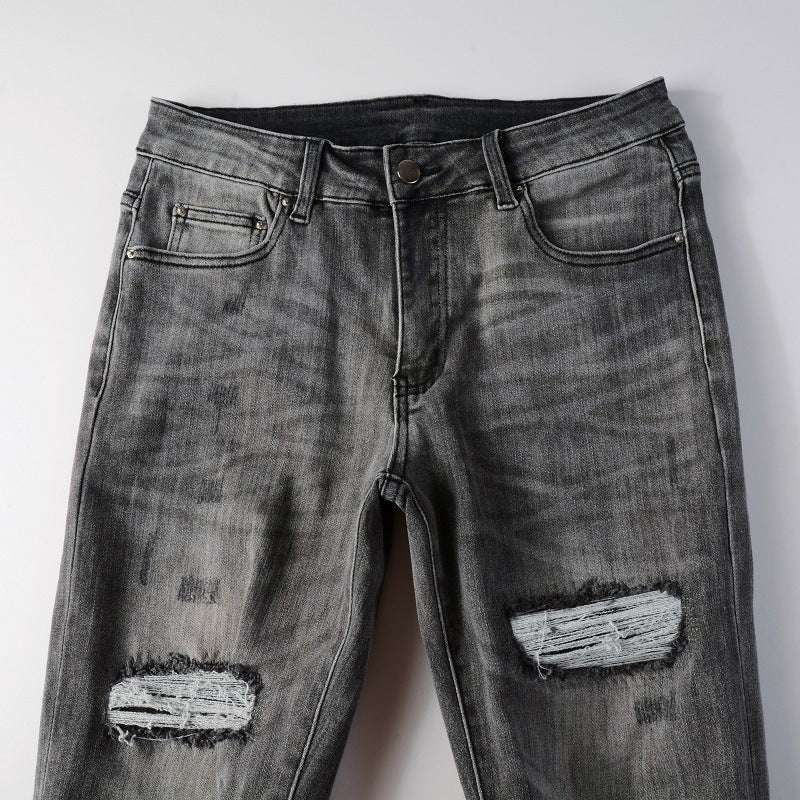 Non-mainstream Personality Patch Jeans Men&