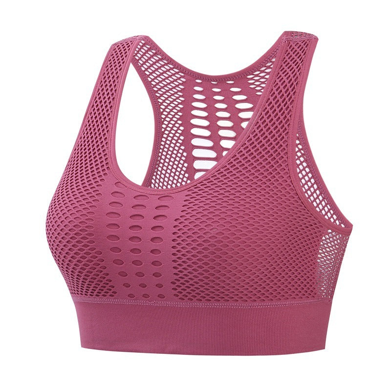 Women Sports Bra Sexy Breathable Mesh Sports Top