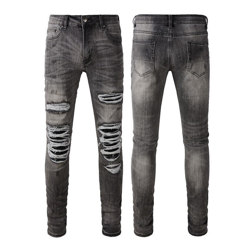 Non-mainstream Personality Patch Jeans Men&