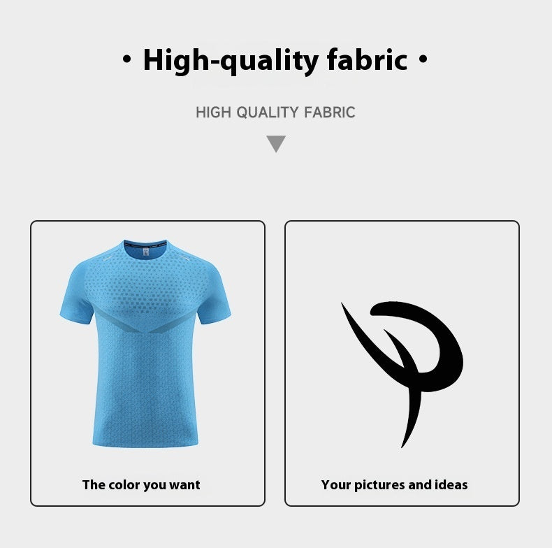 New Ice Silk Sports T-shirt Men&