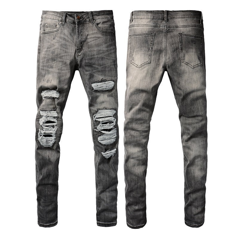 Non-mainstream Personality Patch Jeans Men&