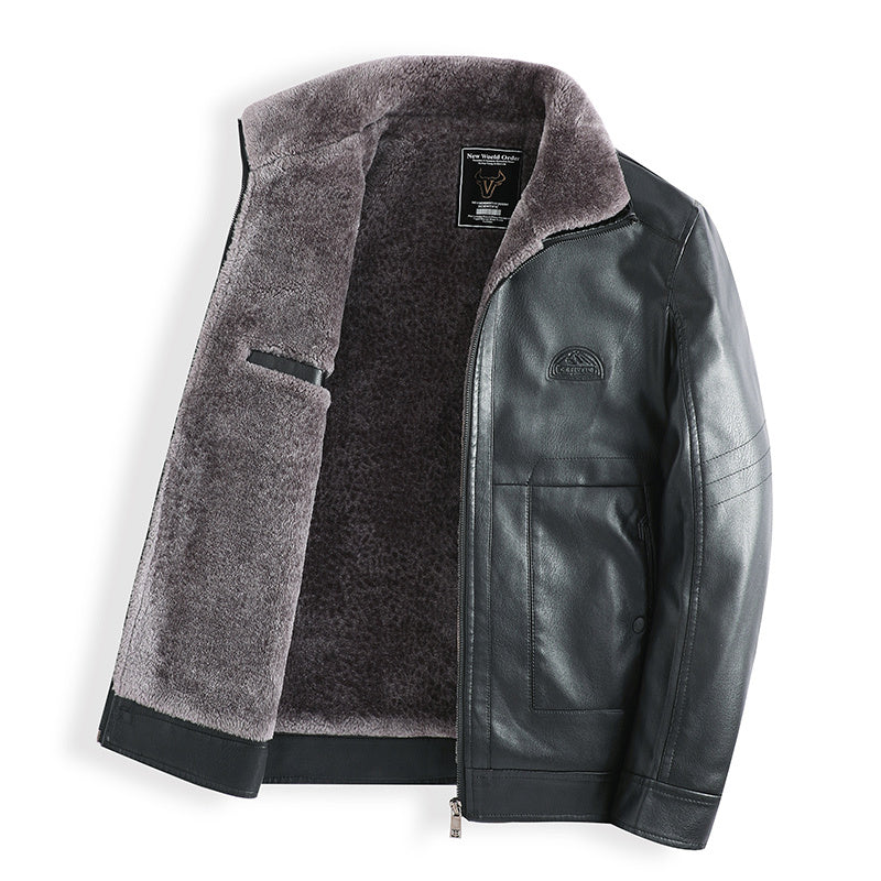 Plush Thick Leather Men&