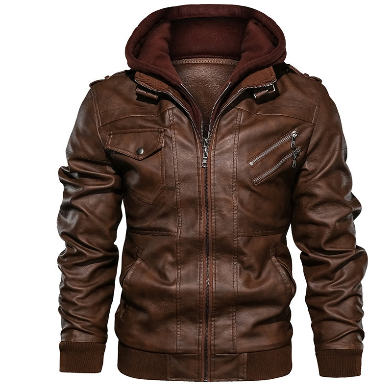 Leather Jackets Autumn Casual Motorcycle PU Jacket Biker Leather Coats