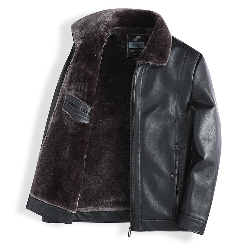 Plush Thick Leather Men&