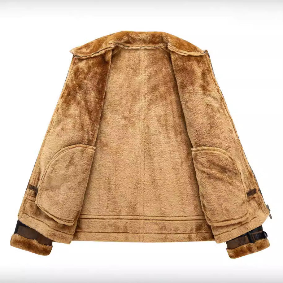 Fleece-lined Thickened Fur Jacket