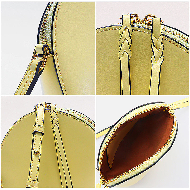 Vertical Shaped Double Chain Messenger Bag