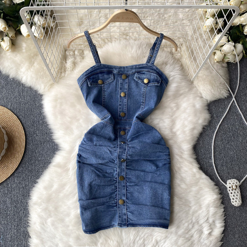 Sense Denim Suspender Dress