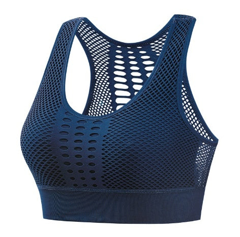 Women Sports Bra Sexy Breathable Mesh Sports Top