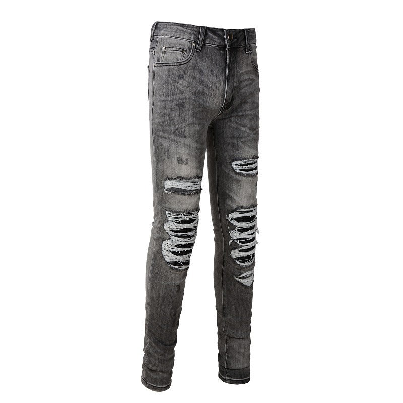 Non-mainstream Personality Patch Jeans Men&