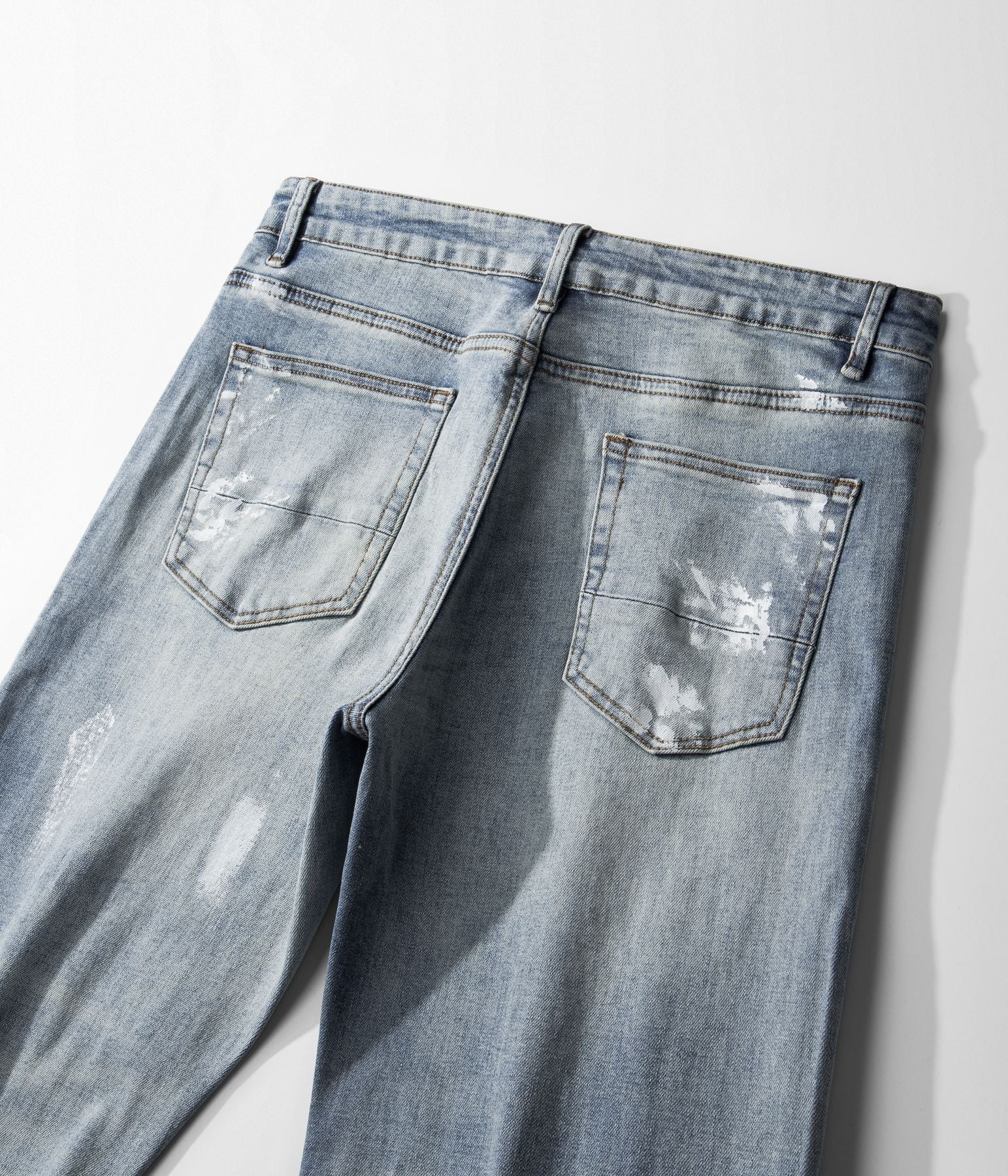 Black Patch Paint Design Jeans