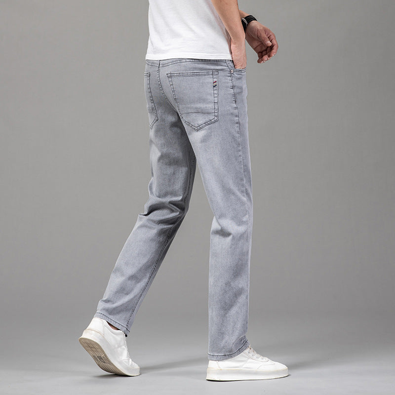 Straight Slim Casual Jeans Men