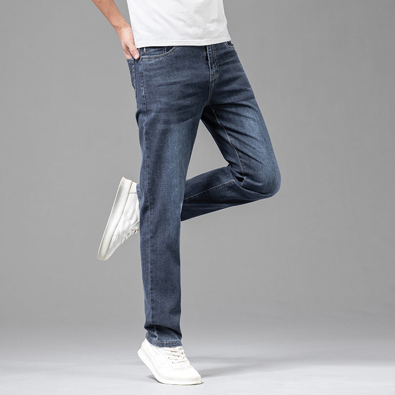 Straight Slim Casual Jeans Men