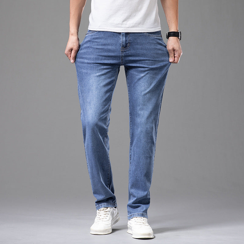 Straight Slim Casual Jeans Men