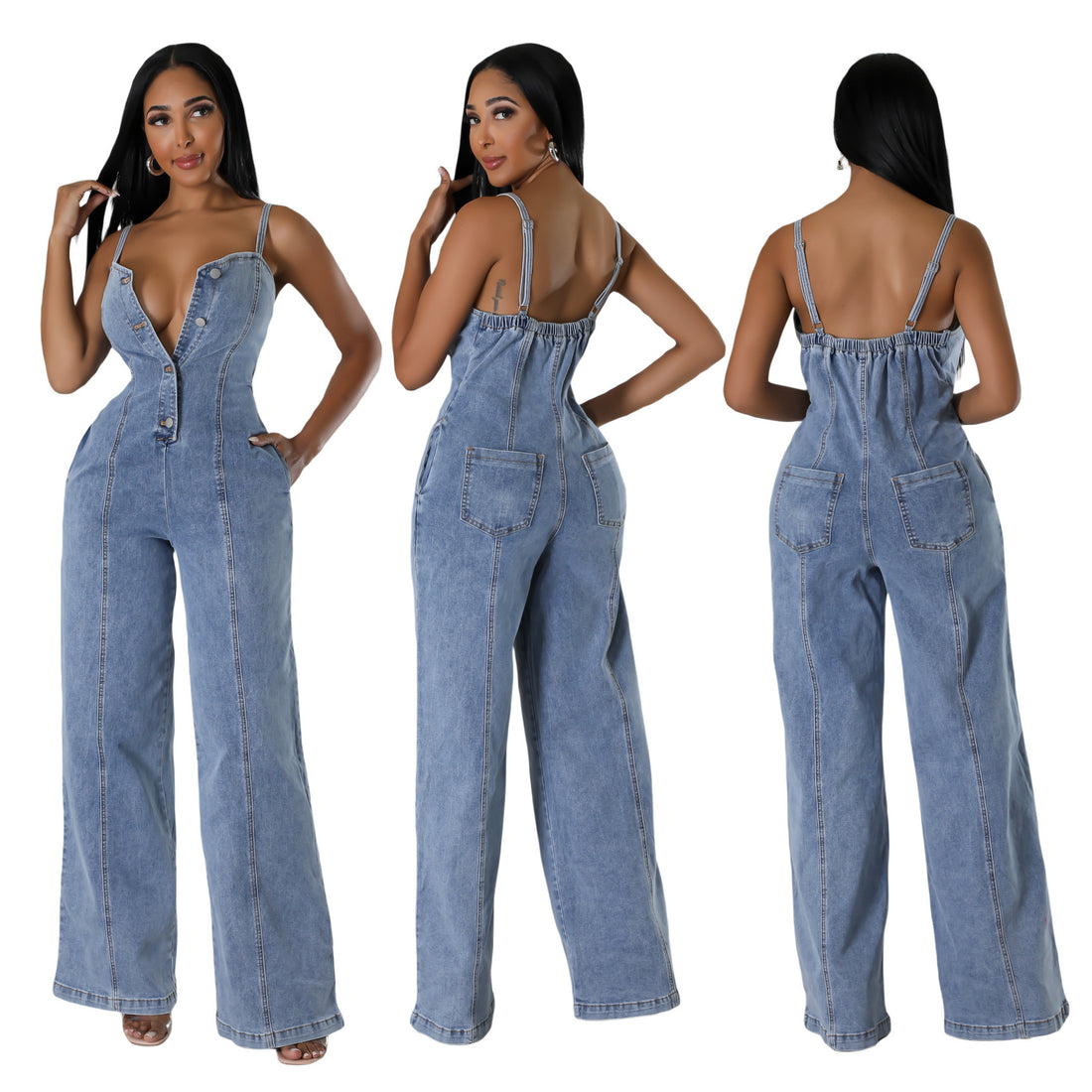 Suspenders Denim Jumpsuit