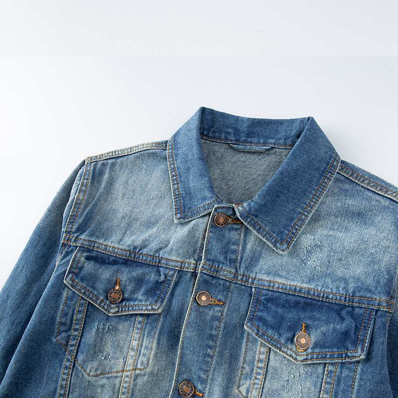 Plus Size Denim Coat Men&