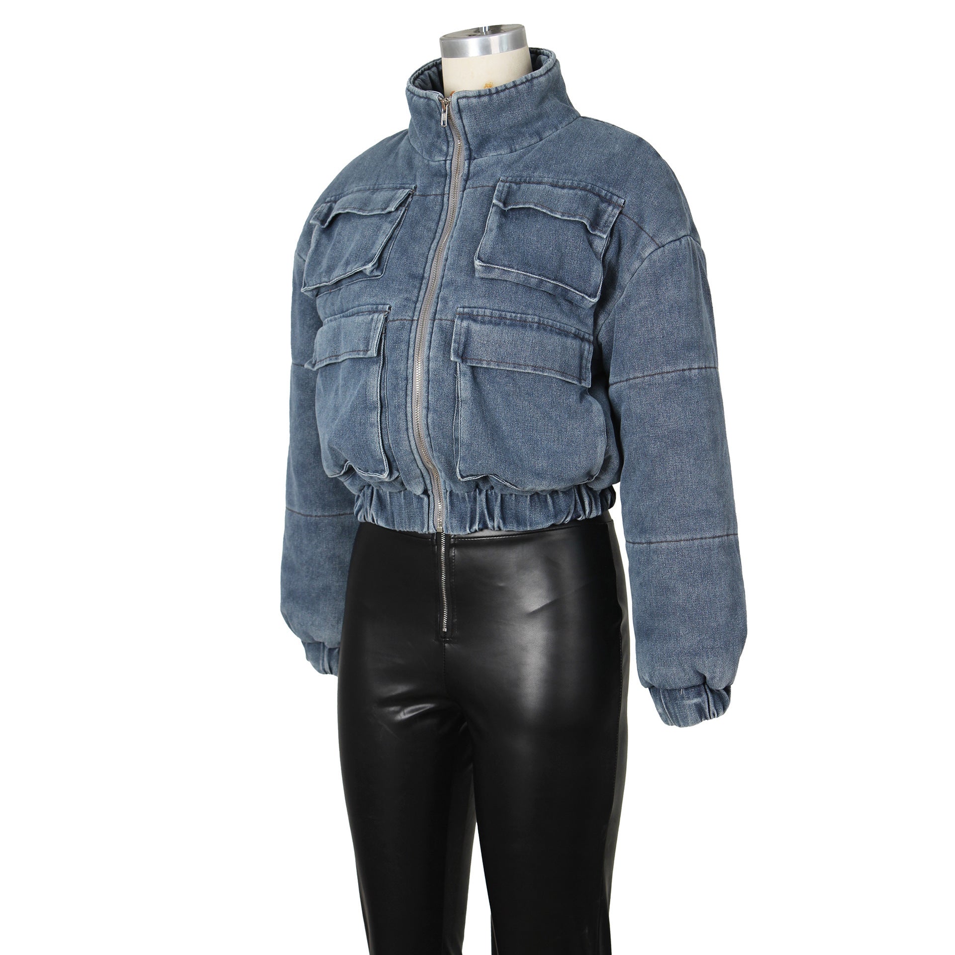Stylish Multi-Pocket Denim Cotton Jacket Coat