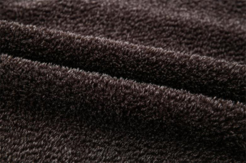 Winter Plus Velvet Thick Loose Lapel Plus Size Denim Jacket Men&