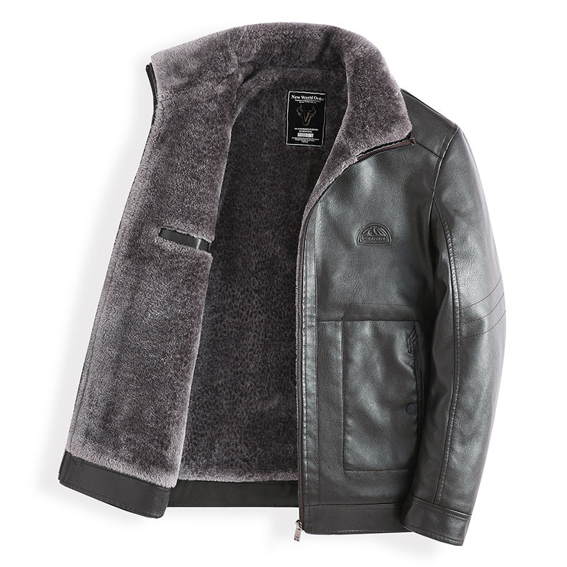 Plush Thick Leather Men&