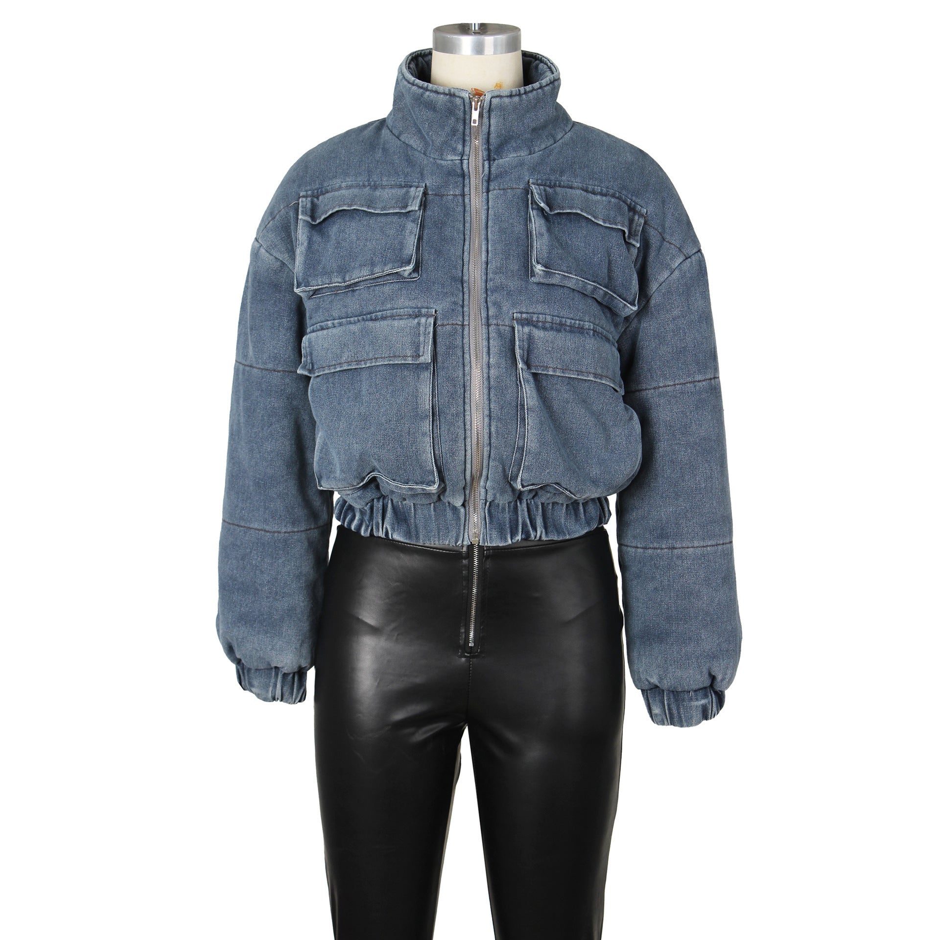 Stylish Multi-Pocket Denim Cotton Jacket Coat