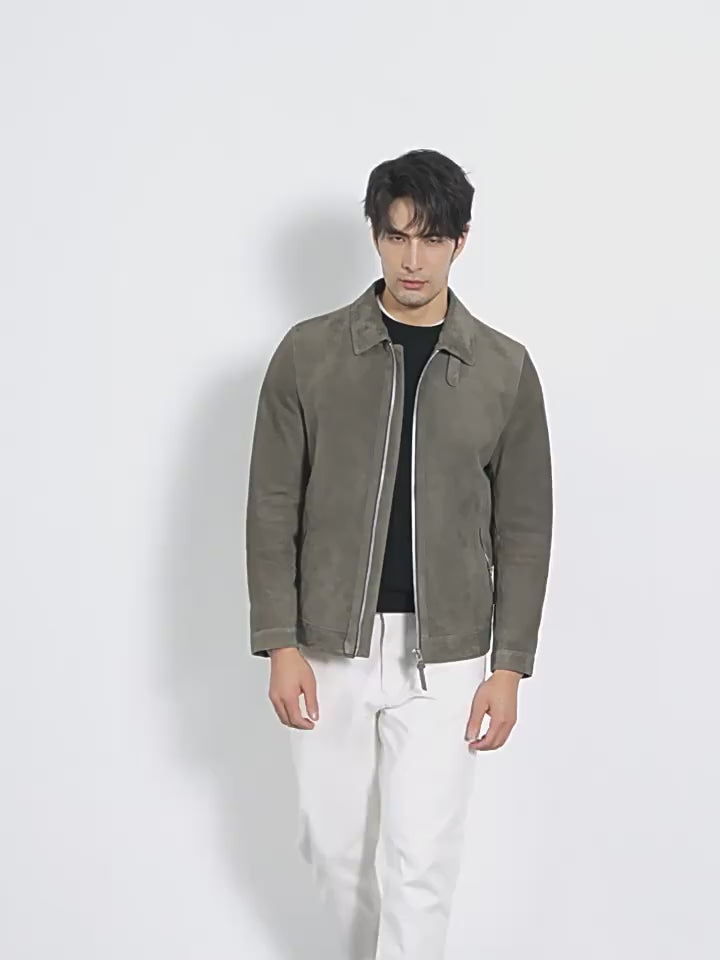 Sheepskin Light Luxury Genuine Leather Lambskin Suede Lapel Jacket
