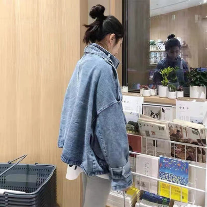 Winter New Large Fat Denim Coat