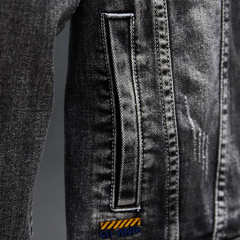 Casual Denim Long-sleeved Jacket Business Men&