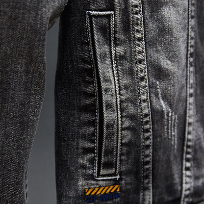 Casual Denim Long-sleeved Jacket Business Men&
