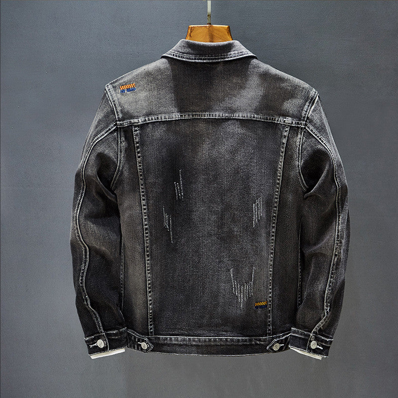 Casual Denim Long-sleeved Jacket Business Men&
