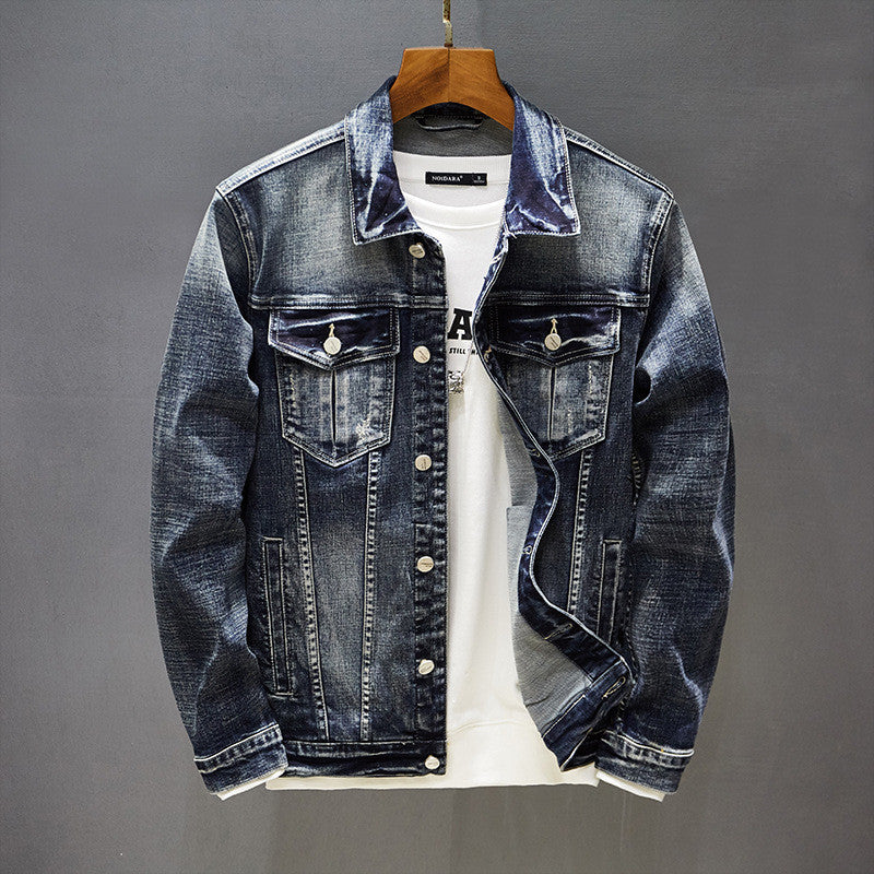 Casual Denim Long-sleeved Jacket Business Men&