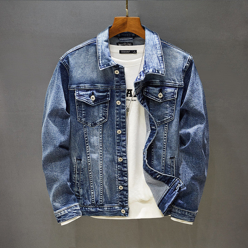 Casual Denim Long-sleeved Jacket Business Men&