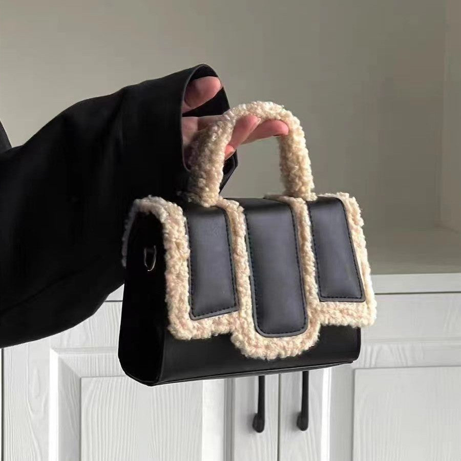 Lamb Wool Portable &amp; Fashion Crossbody Bag
