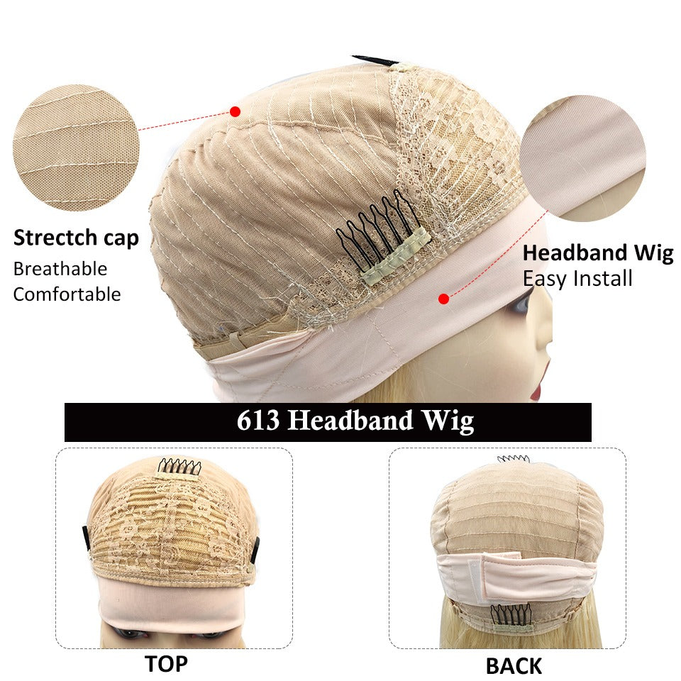 Headband Human Hair Wigs