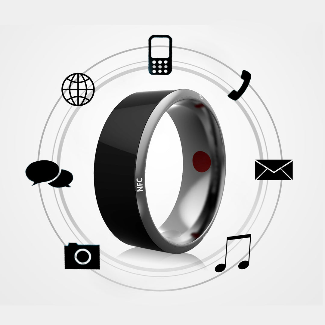 Smart Ring Wearable Device Multifunctional Black High-tech