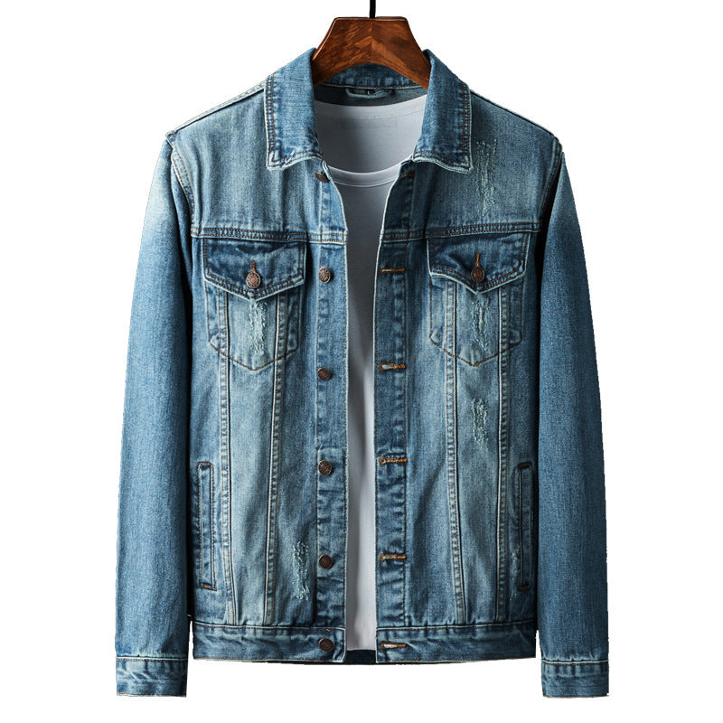 Plus Size Denim Coat Men&