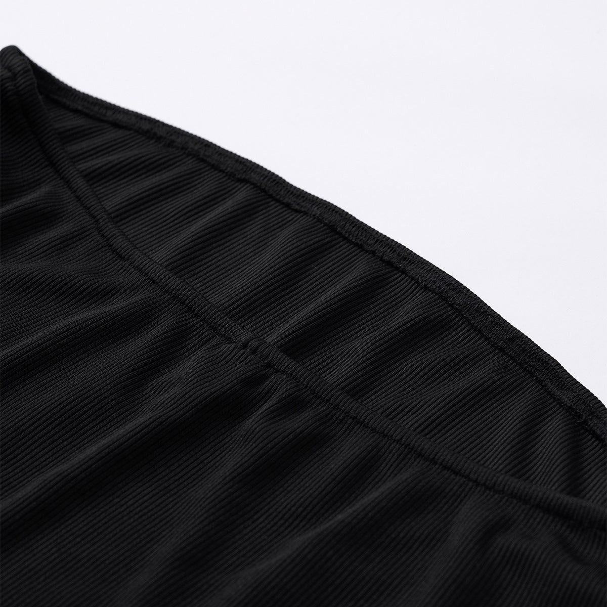 Strapless Pants Suit European And American Leisure Skinny Knit 2 Pieces Suit