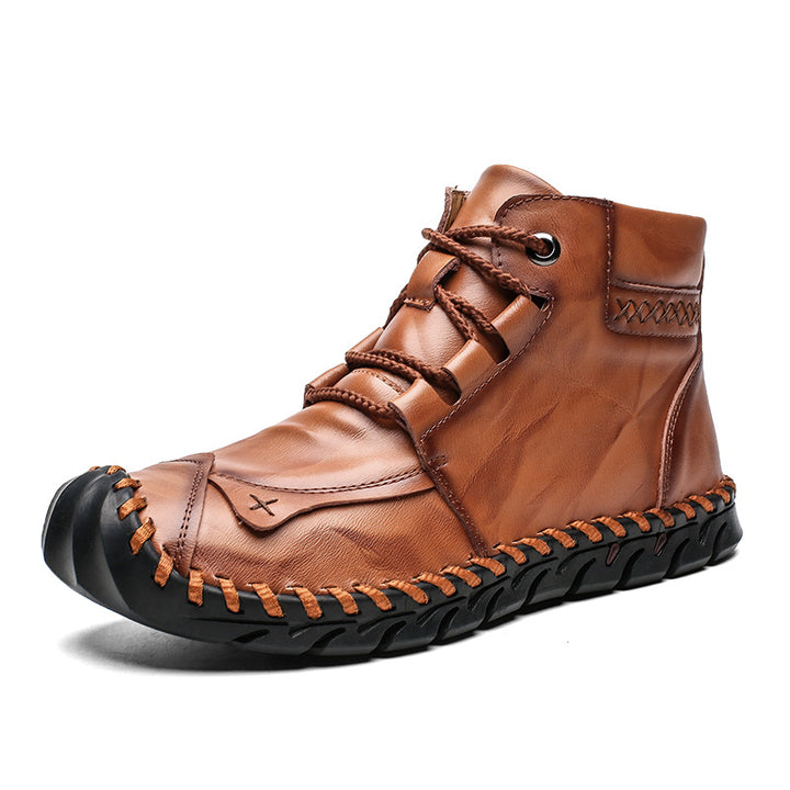 Leather shoes leather men casual shoes
