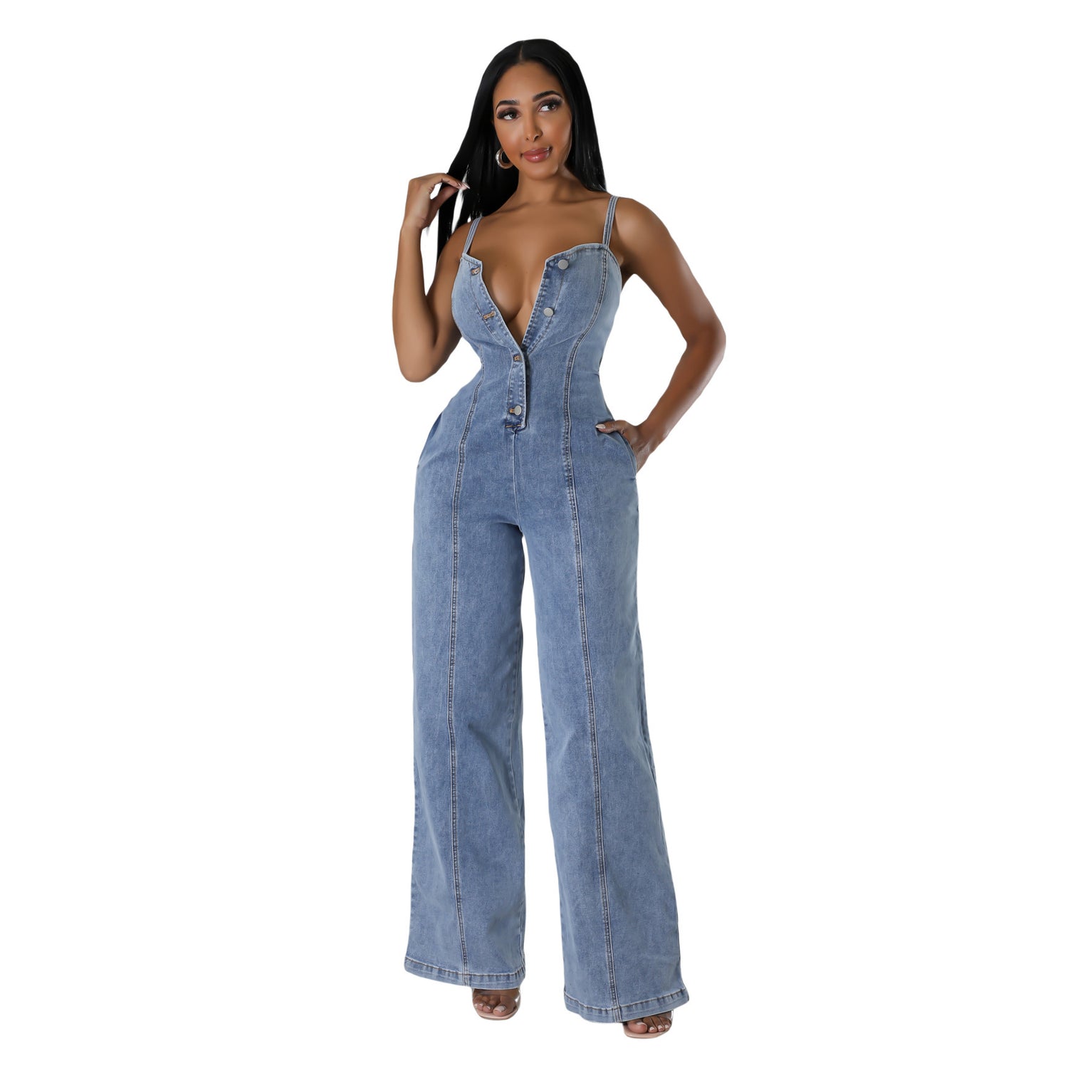 Suspenders Denim Jumpsuit