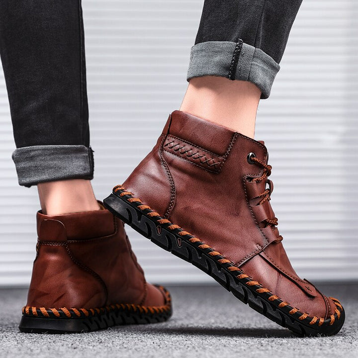 Leather shoes leather men casual shoes