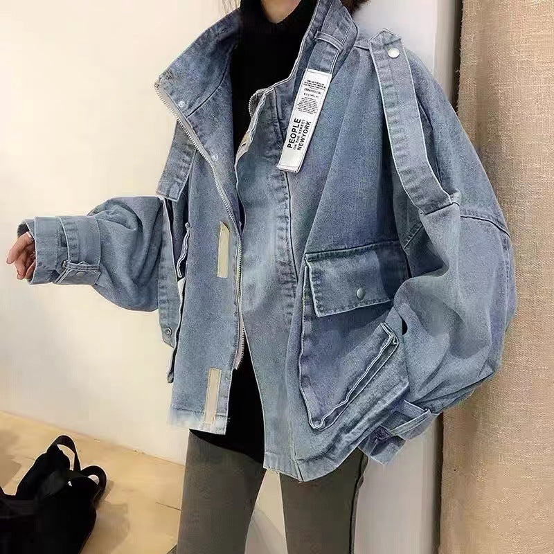 Winter New Large Fat Denim Coat