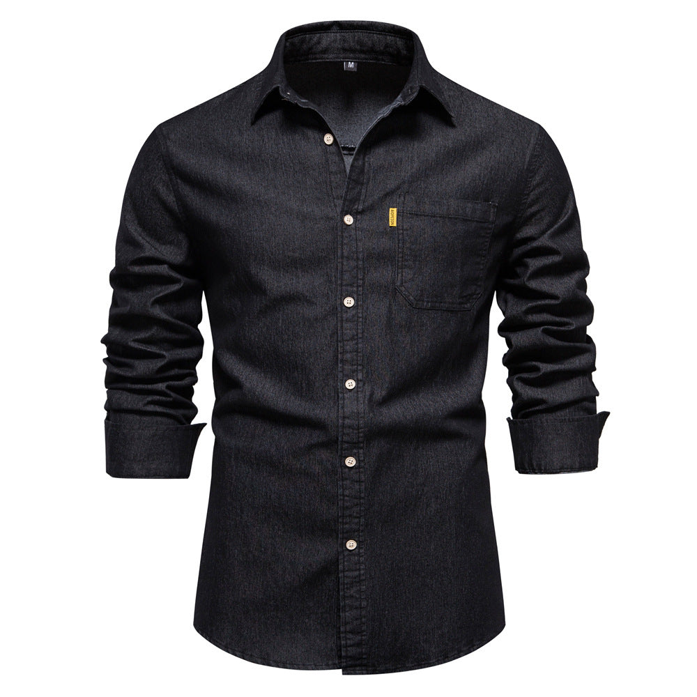 Men's Fashion Casual Denim Non-ironing Shirt