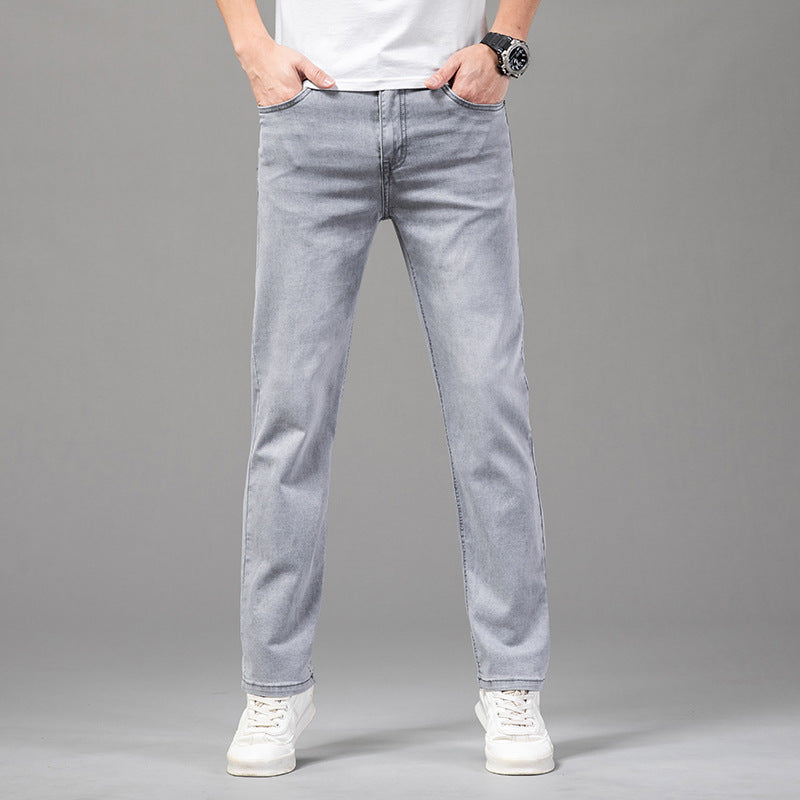 Straight Slim Casual Jeans Men