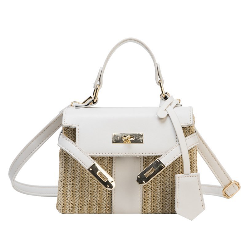Single Piece Straw Woven Hand Bag For Women