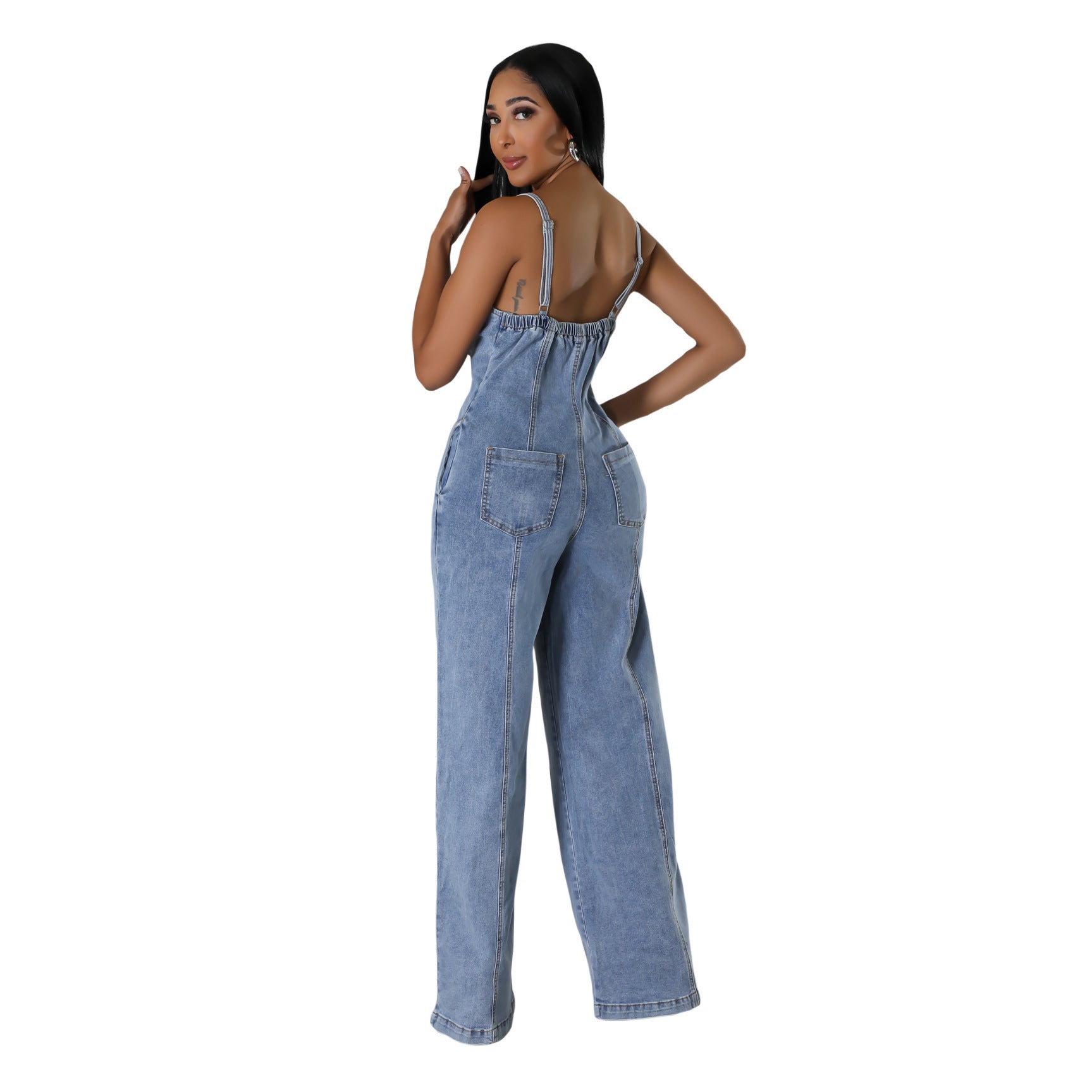 Suspenders Denim Jumpsuit