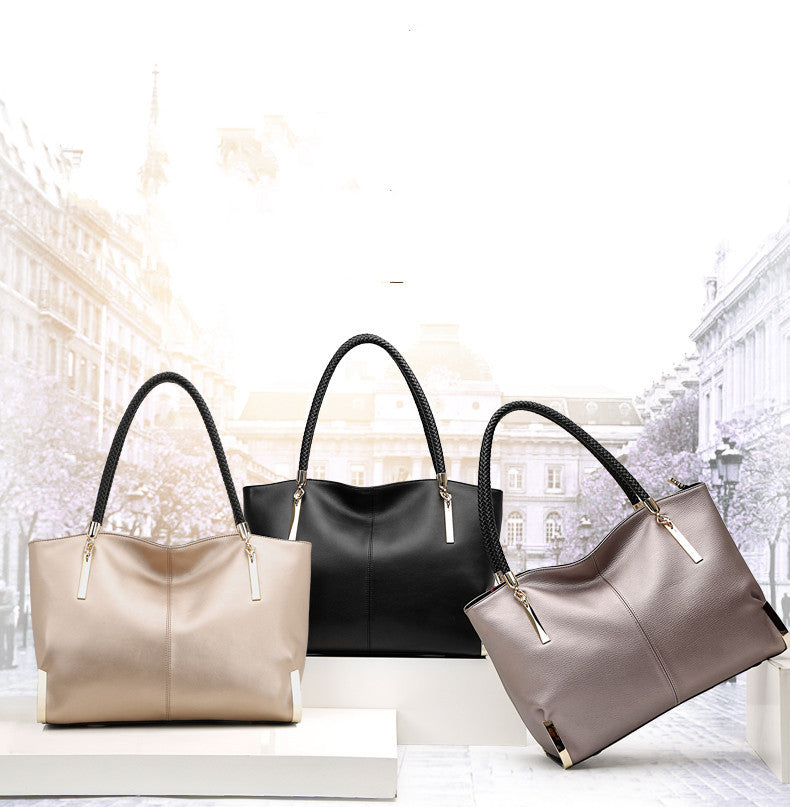 Genuine Leather Handbag - Fashionable Female Design